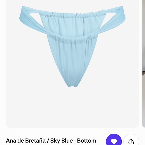 Sky Blue Bikini set top and bottom - Women Swim Bikini - Picture 2 of 4